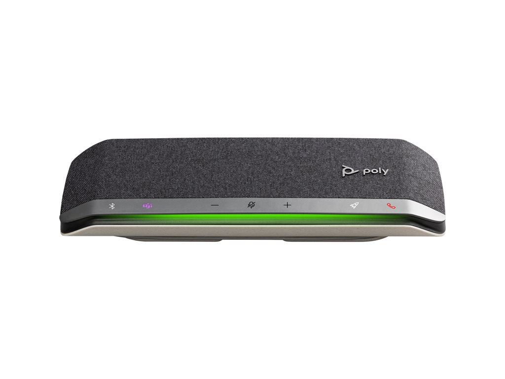 Poly Sync 40-M - Smarte Freisprecheinrichtung - Bluetooth - kabellos, kabelgebunden - USB-A, USB-C - Silber - Zertifiziert für Microsoft Teams, Zoom Certified - Replaces Poly SKU 216875-01